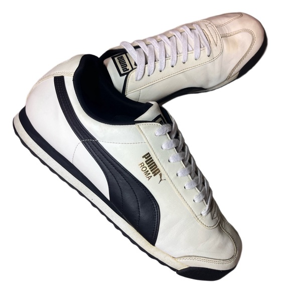 Men's Puma Roma Basic White/Black 
Size Men’s 11 Sneakers Shoes - Picture 2 of 6